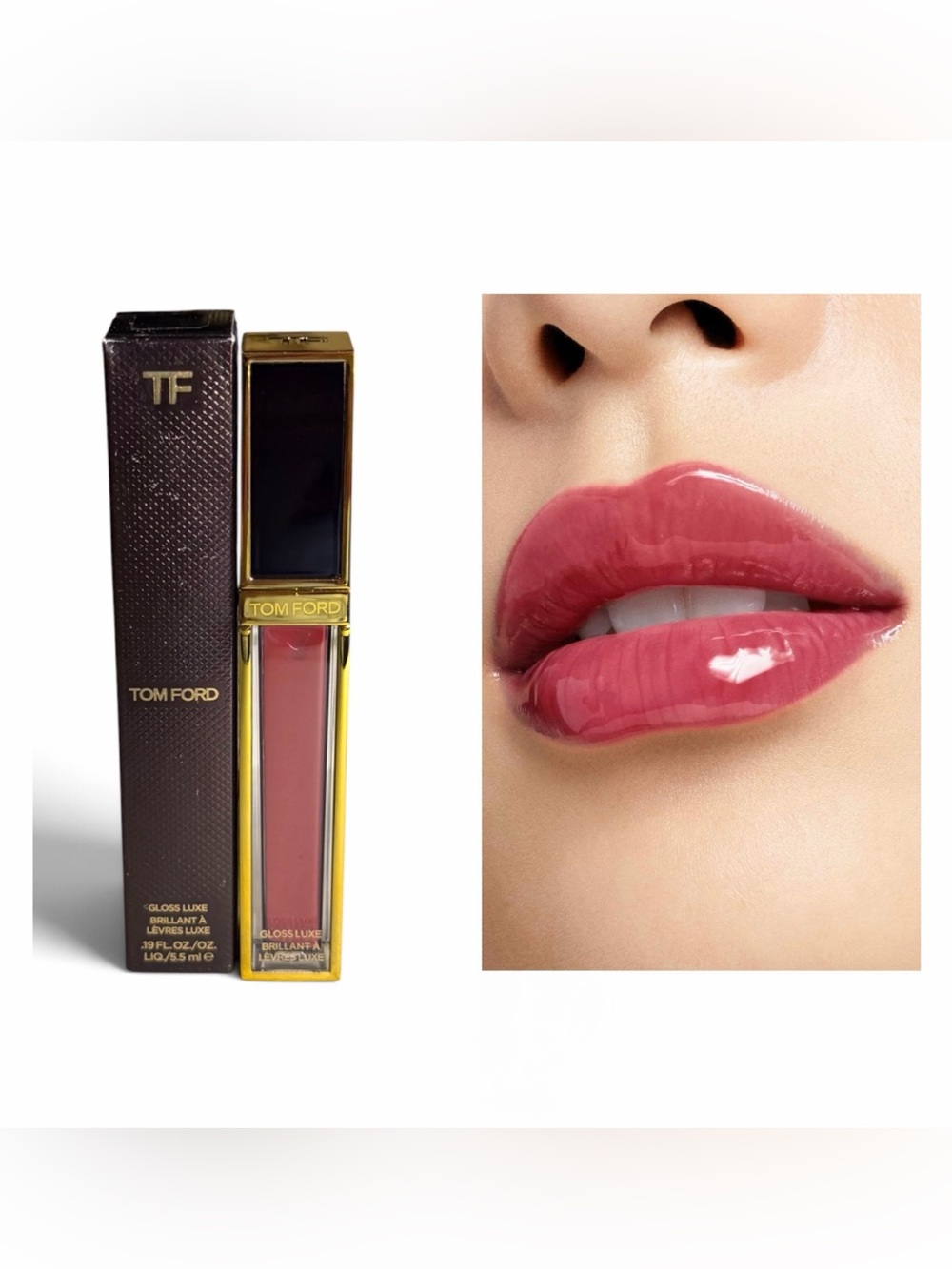 Tom Ford Gloss Luxe Lip Gloss in Shade 04 Exquise 5.5ml. MSRP $62!